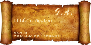 Illés Agaton névjegykártya
